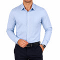 Chemise homme M bleu clair à manches longues style habillé