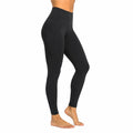 Legging femme taille S en tissu extensible noir - taille haute avec poche latérale