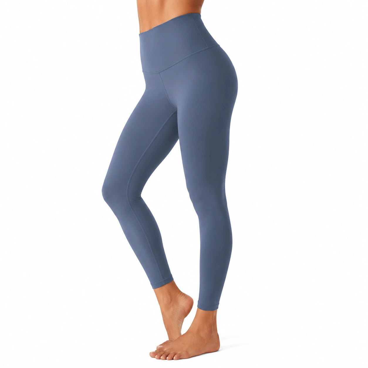 Legging de sport taille M bleu à taille haute extensible