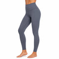 Legging femme taille M en tissu extensible gris ardoise à taille haute pour sport