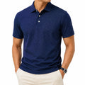 Polo homme taille M bleu marine à motif manches courtes style décontracté