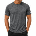 T-shirt homme M gris chiné à manches courtes pour sport